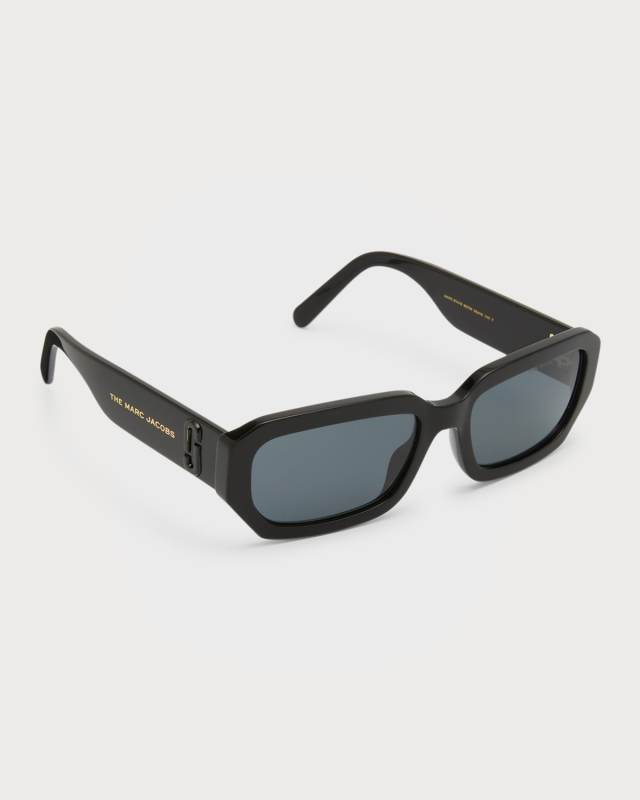 Logo Rectangle Acetate Sunglasses